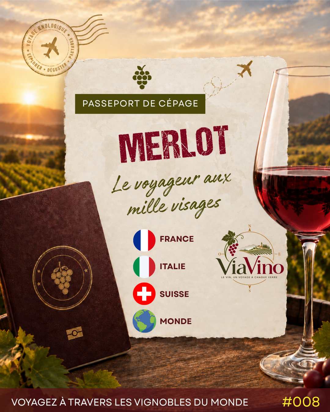 Passeport de cépage Merlot, le voyageur aux mille visages — ViaVino